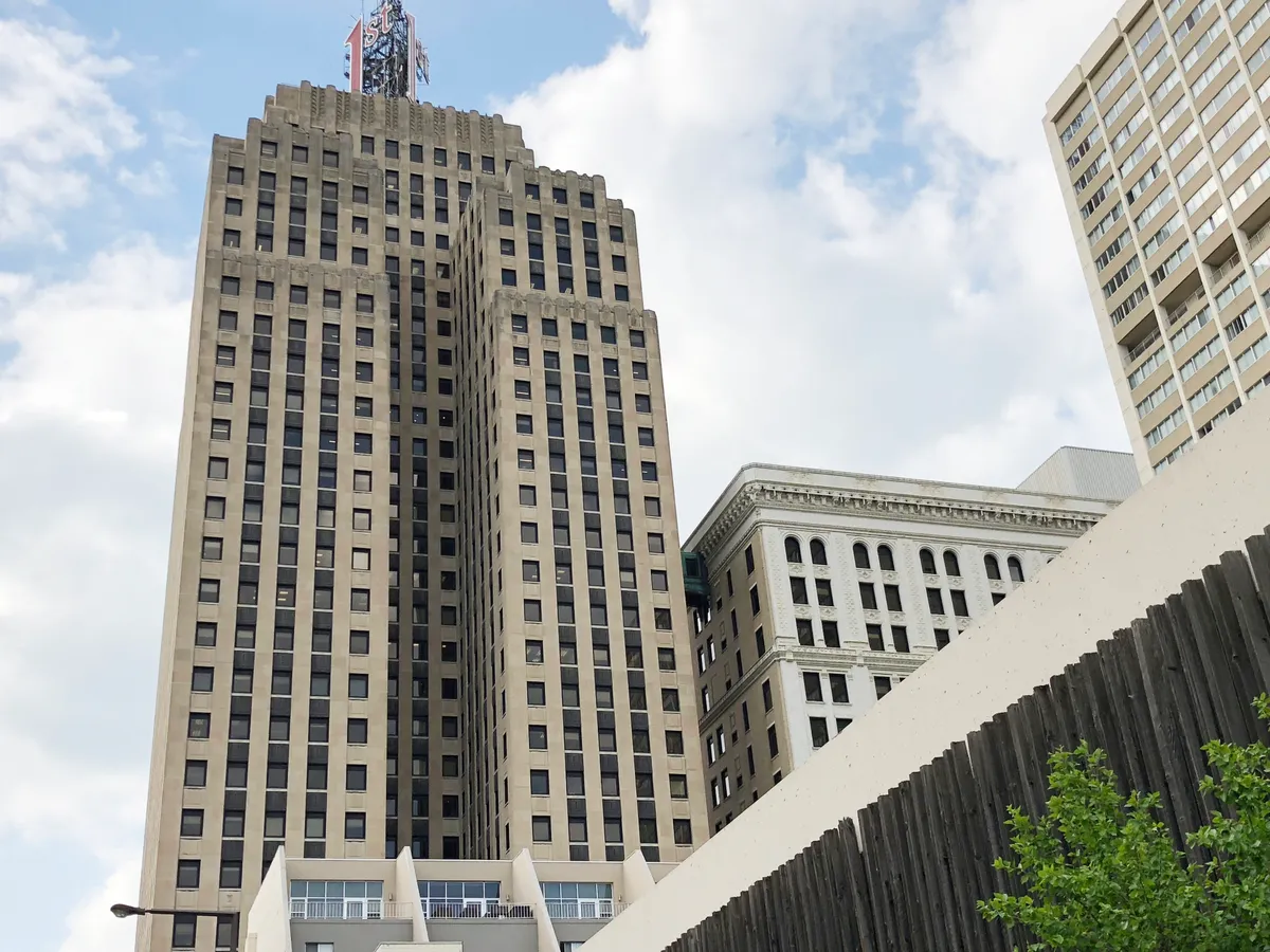 First National Bank Building, St. Paul — site of the city's first skyway connection in 1931